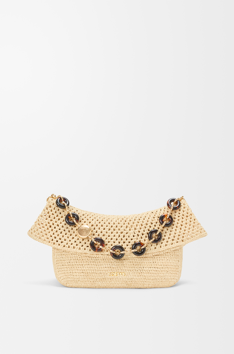 LOEWE Medium Ola bag in raffia Natural