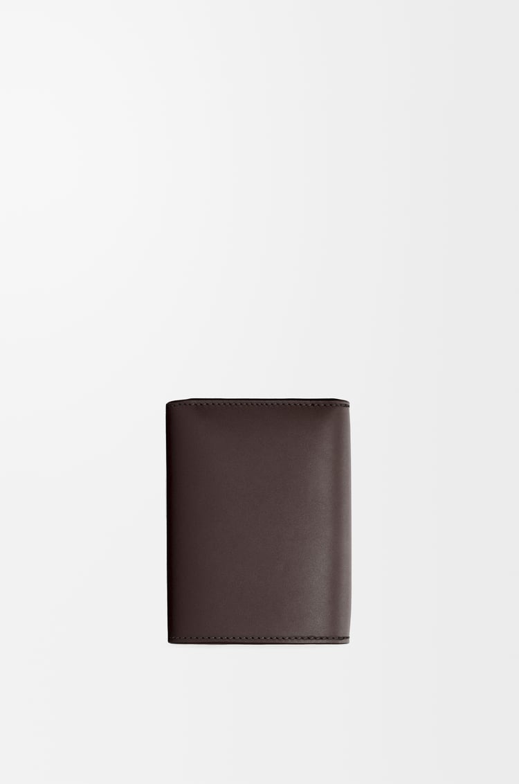LOEWE Trifold wallet in satin calfskin Dark Brown