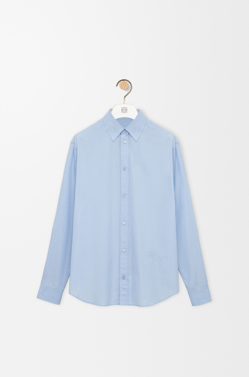 LOEWE Camisa en algodón Azul Claro