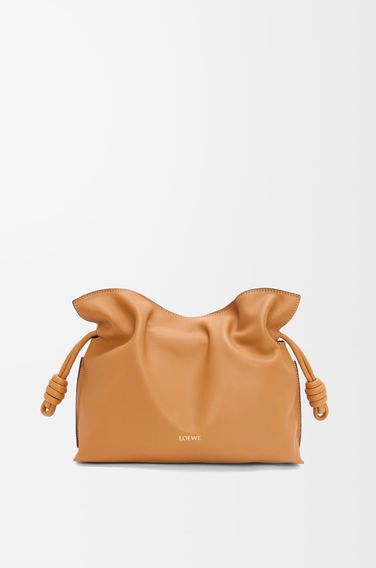 LOEWE Medium Flamenco clutch in nappa calfskin Warm Desert