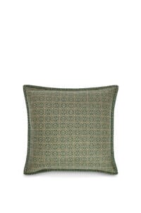 LOEWE Anagram cushion in wool 午夜藍/淺燕麥色