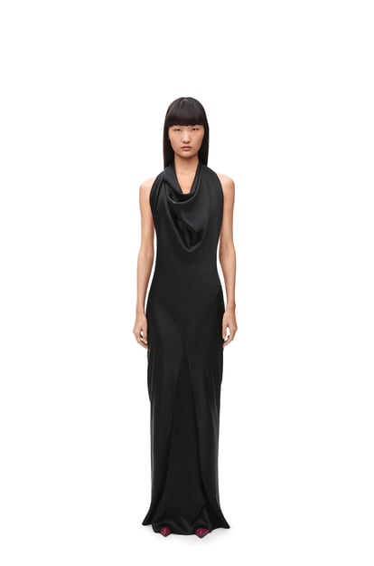 LOEWE Scarf dress in silk Black plp_rd