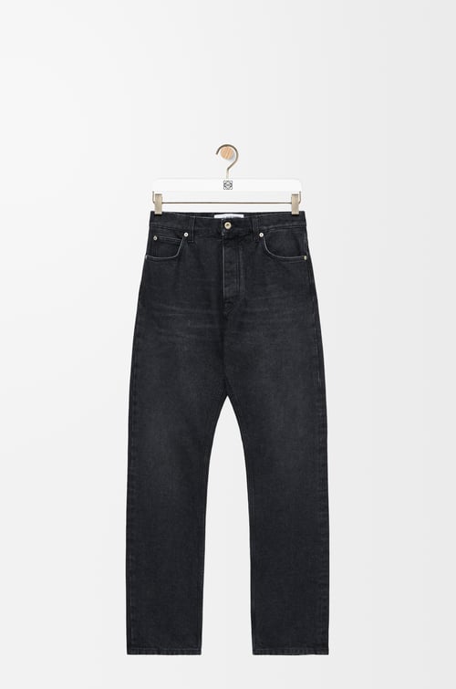 LOEWE Pantalón vaquero recto en denim Negro Lavado