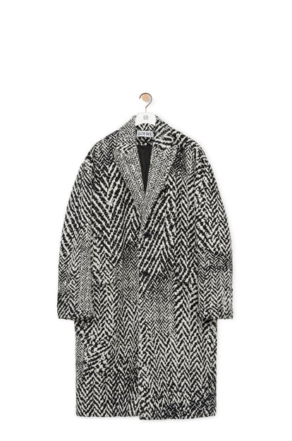 LOEWE Coat in wool blend 黑色/白色 plp_rd