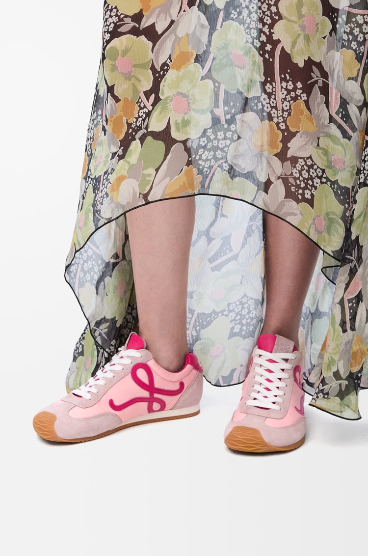 LOEWE Ballet Runner 2.0 in nylon and calfskin Baby Pink/Fuxia/Old Pink
