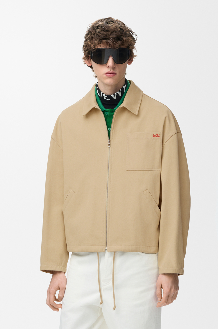 LOEWE Zip-up jacket in cotton Beige