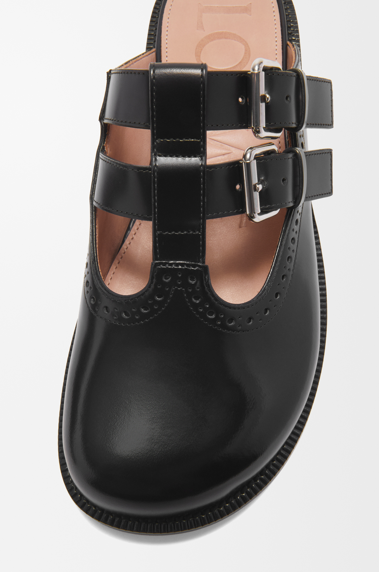 LOEWE Campo Mary Jane mule in calfskin Black plp_rd