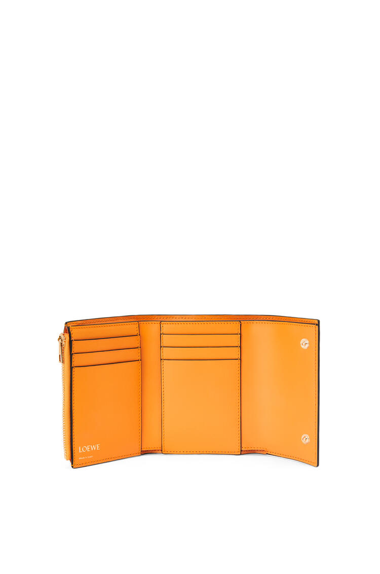 LOEWE Repeat small vertical wallet in embossed silk calfskin Mandarin