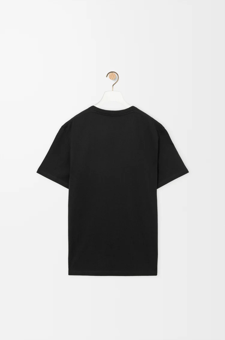 LOEWE Camiseta de corte holgado en algodón Negro/Multicolor