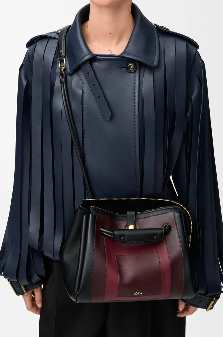 LOEWE マドリードバッグ（サプルカーフ） ブラック/バーガンディー
