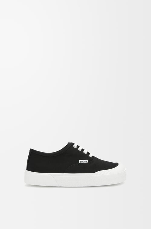 LOEWE Terra Vulca lace-up sneaker in canvas Black