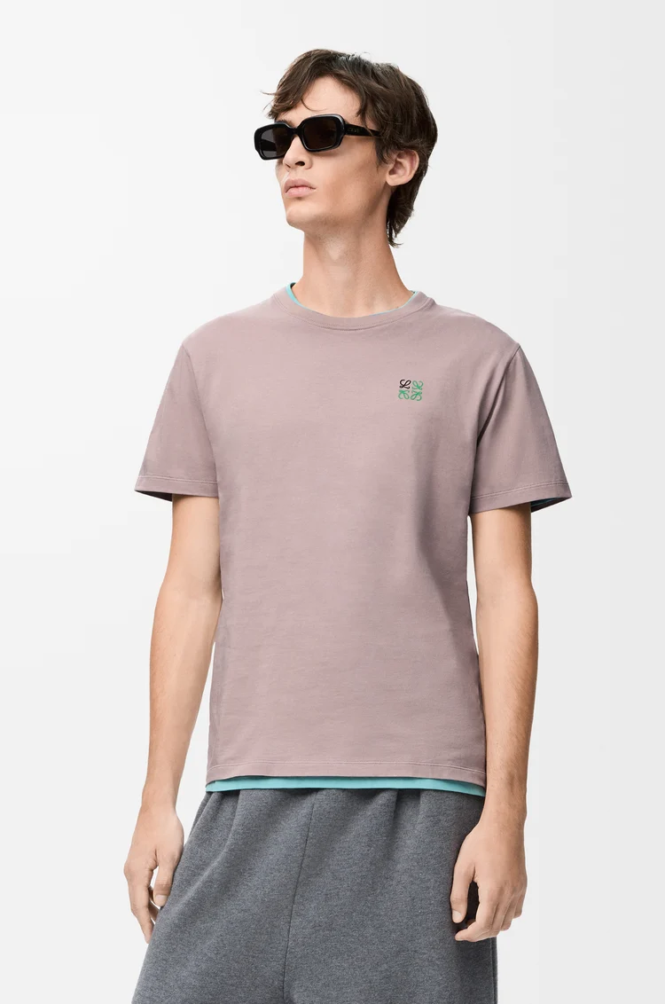LOEWE T-shirt in cotone vestibilità regular Rosa Chiaro