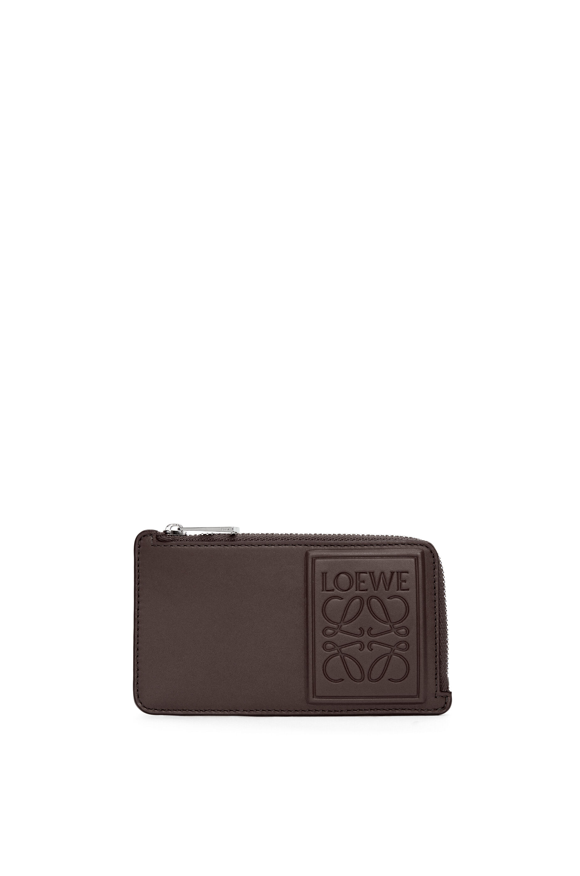 Tarjetero monedero en piel de ternera Marron Oscuro LOEWE