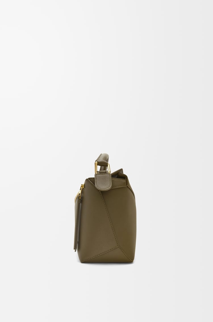 LOEWE Small Puzzle Edge bag in classic calfskin Dark Khaki