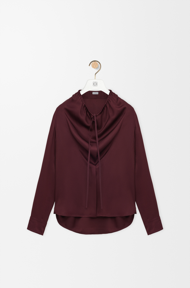 LOEWE Blouse in silk Burgundy
