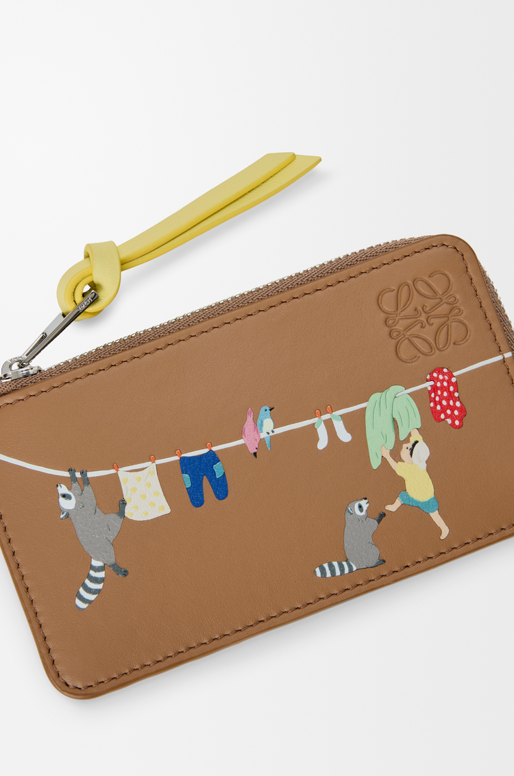 LOEWE アライグマ コインカードホルダー（ナパカーフ） モカ