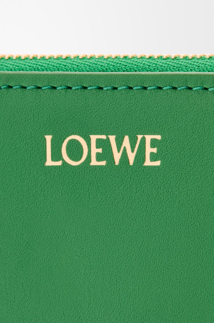 LOEWE ジップ コインパース（シャイニーナパカーフ） トロピカルグリーン/ホワイト