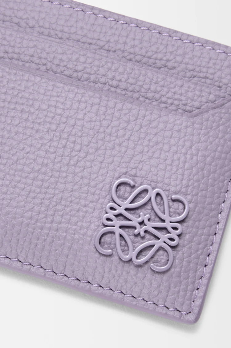 LOEWE Anagram plain cardholder in pebble grained calfskin Dirty Mauve