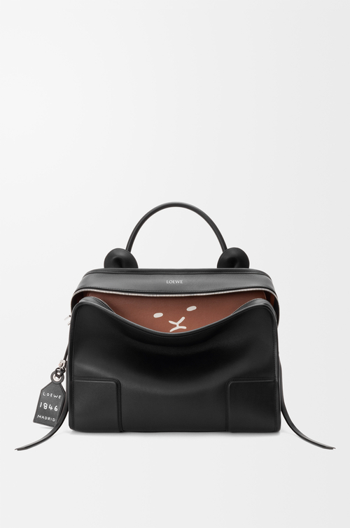 LOEWE ライオン インターシャ アマソナ180 バッグ ラージ（カーフ） ブラック