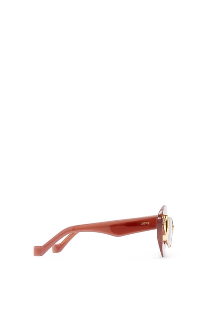 LOEWE Cateye double frame sunglasses in acetate and metal Wine/Rust Color plp_rd