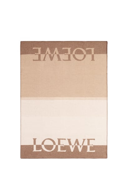 LOEWE LOEWE Decke aus Wolle und Kaschmir Braun/Mehrfarbig plp_rd