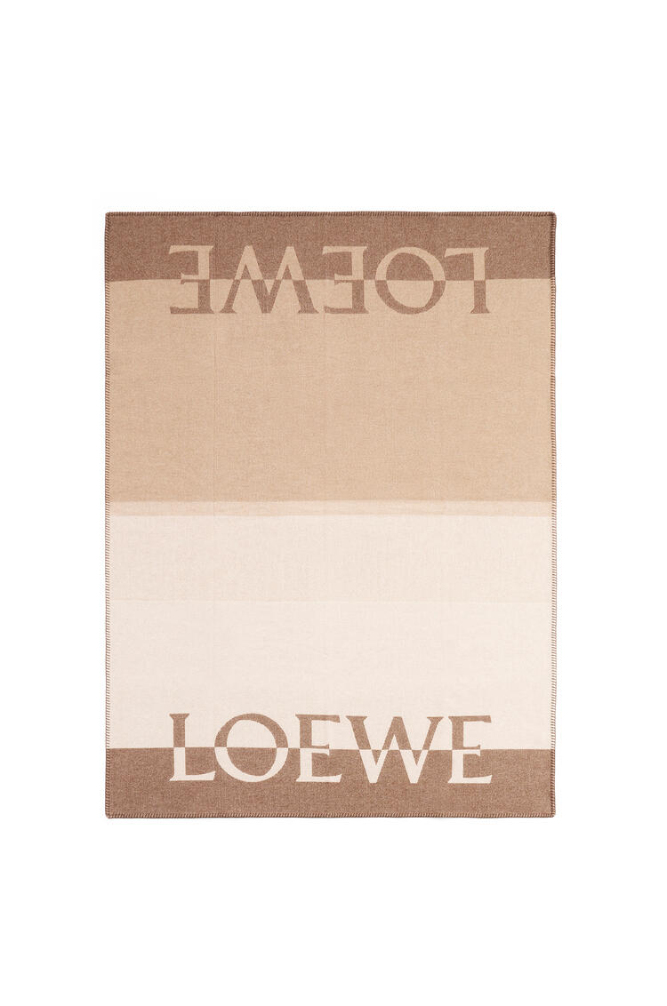 LOEWE LOEWE blanket in wool and cashmere Brown/Multicolor pdp_rd