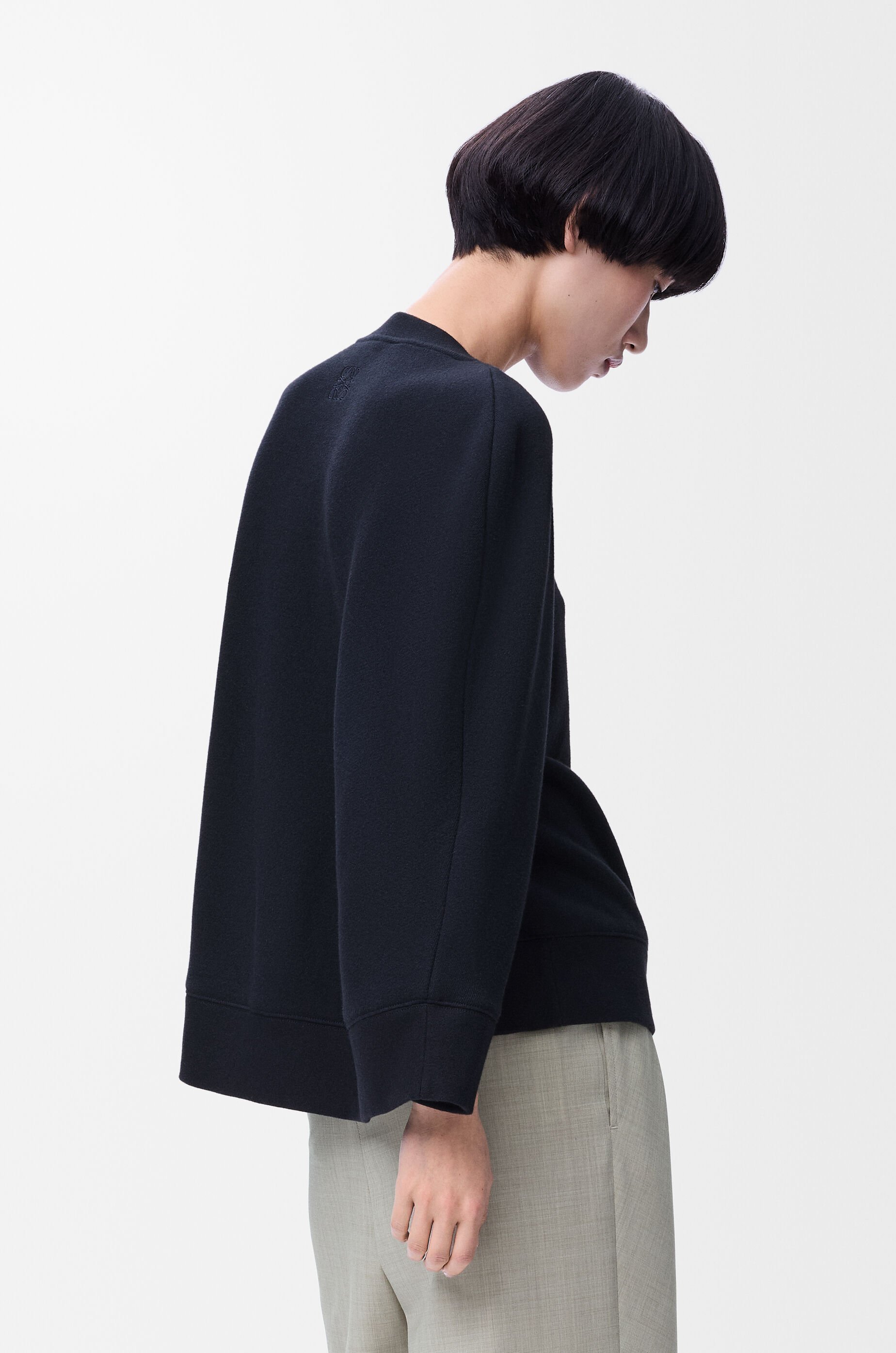 Cape sweatshirt in cotton blend Blue - LOEWE