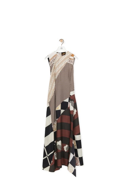 LOEWE Cut-out dress in silk Light Beige/Multicolor plp_rd