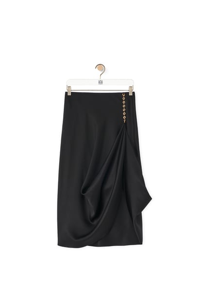 LOEWE Chain skirt in silk 黑色