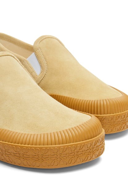 LOEWE Terra Vulca slip-on sneaker in suede Gold plp_rd