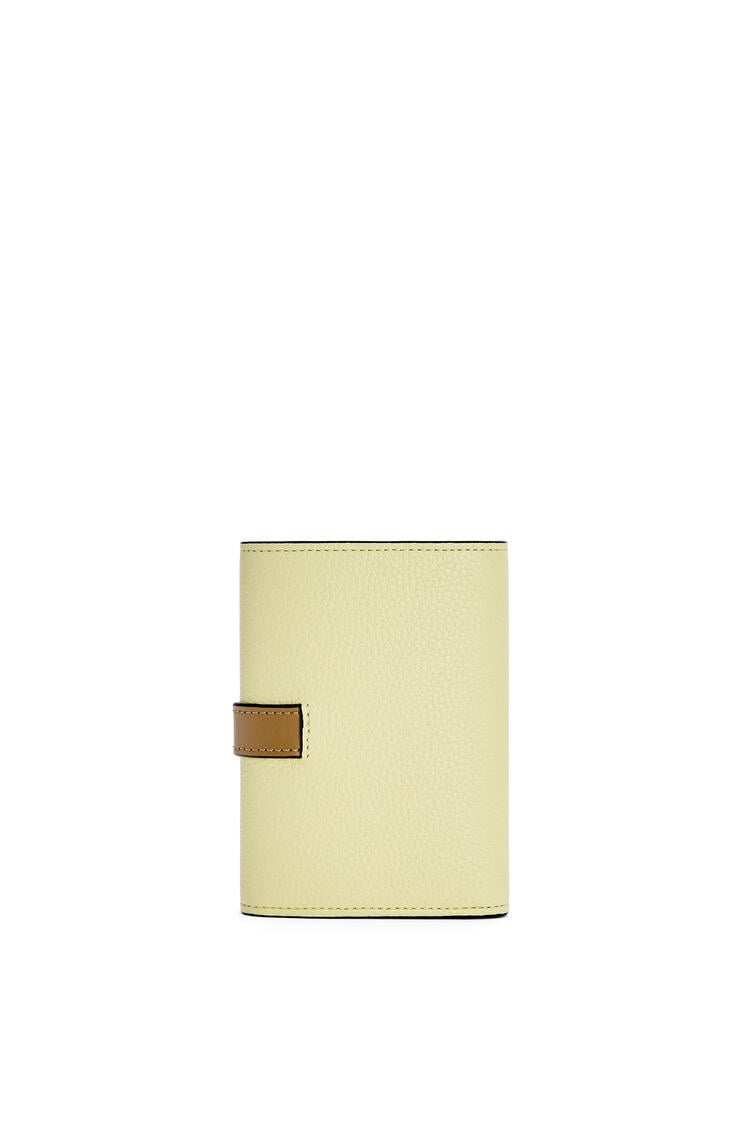 LOEWE Small vertical wallet in soft grained calfskin Pale Lime/Ochre Green