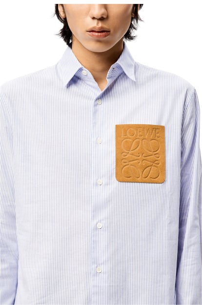 LOEWE Shirt in striped cotton White/Blue plp_rd