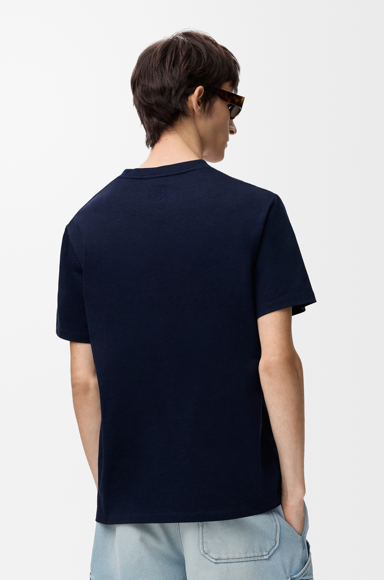 LOEWE Relaxed fit T-shirt in technical cotton Navy Blue
