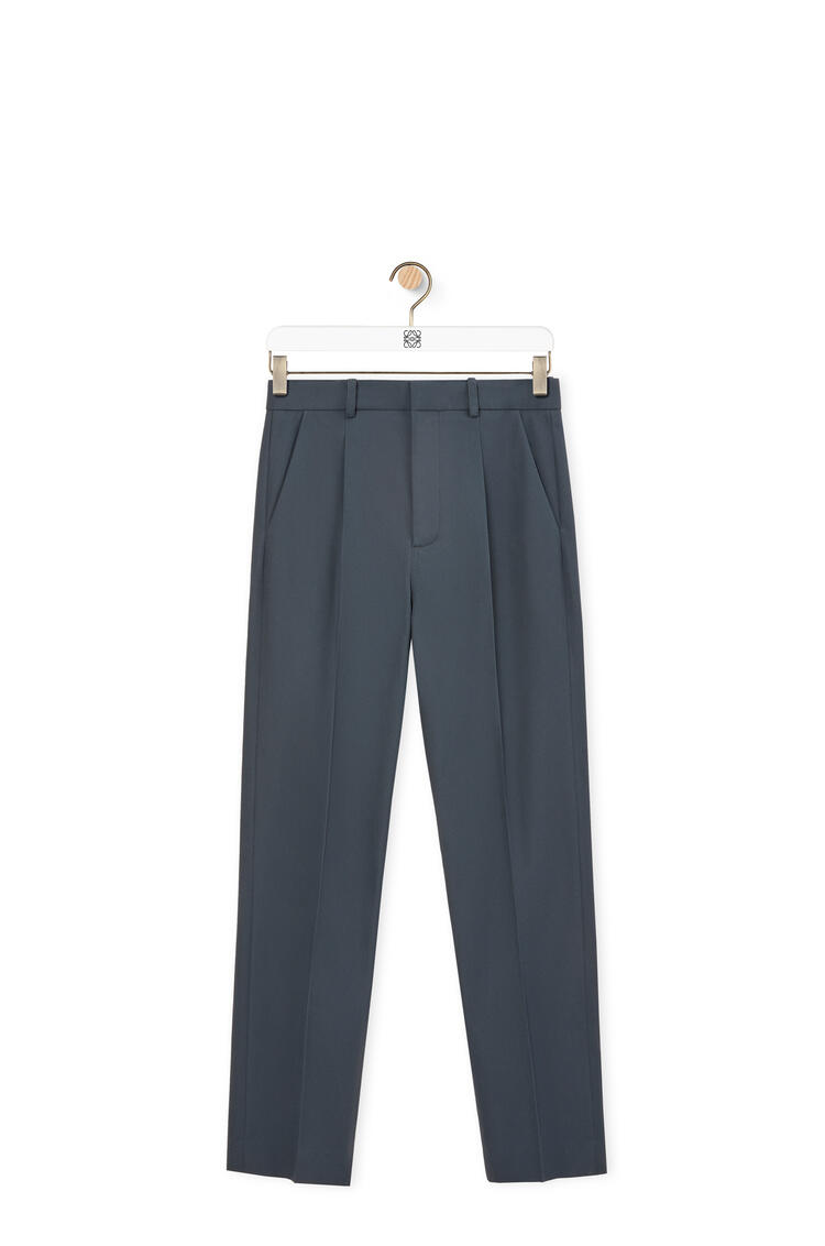 LOEWE Tapered chino trousers in cotton Dark Onyx Blue