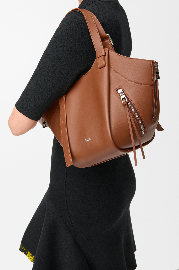 LOEWE 经典牛皮革 Hammock Flip 手袋 松鼠棕