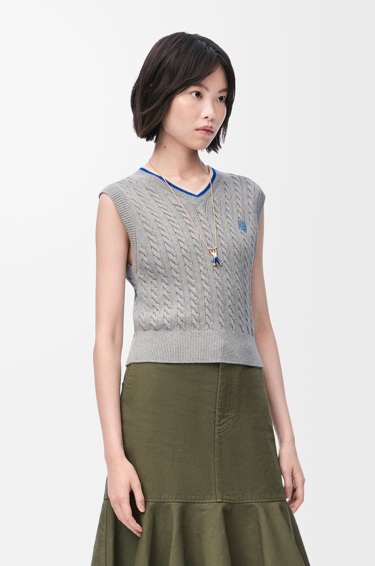 LOEWE Vest in cotton Grey