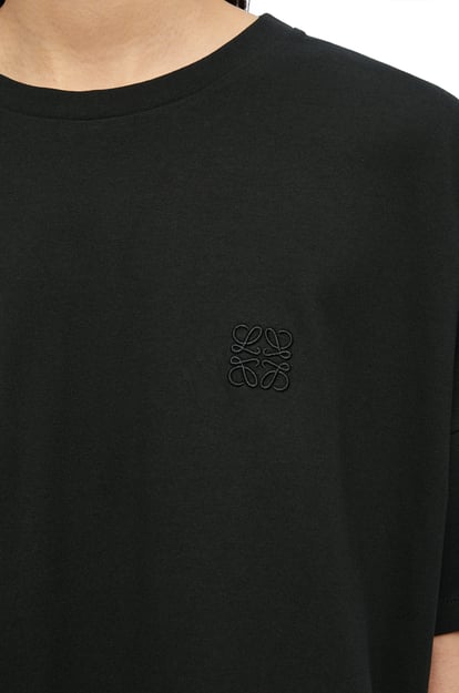 LOEWE Camiseta de corte boxy en algodón Negro plp_rd