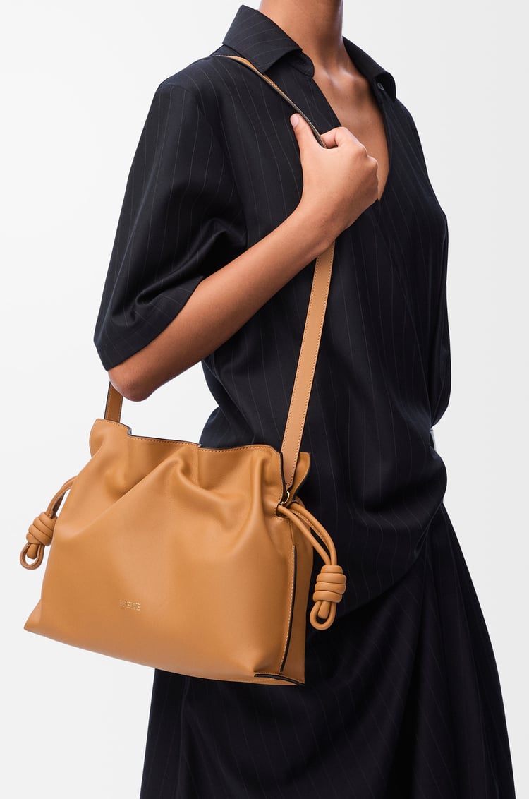 LOEWE Medium Flamenco clutch in nappa calfskin Warm Desert