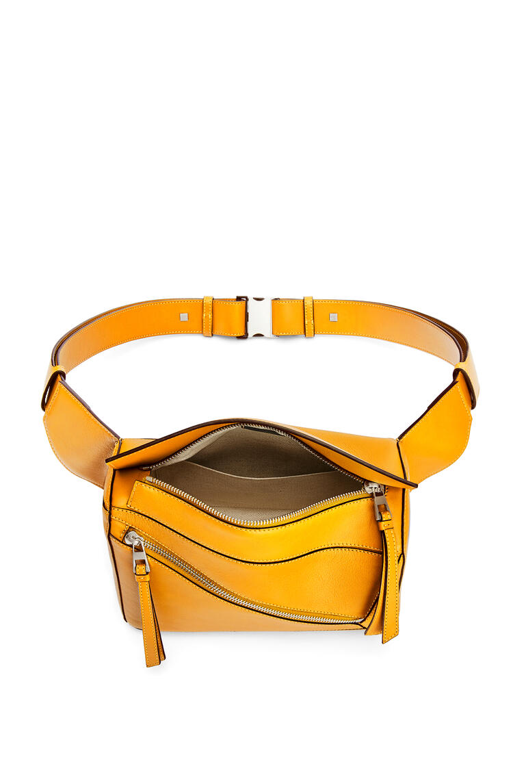 LOEWE Small Puzzle Bumbag in classic calfskin Sunflower
