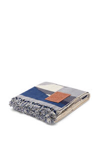LOEWE Anagram blanket in wool Navy Blue