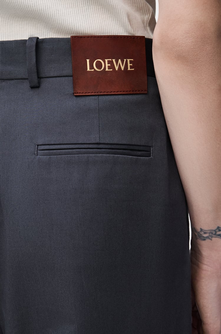 LOEWE Pleated trousers in cotton Grey