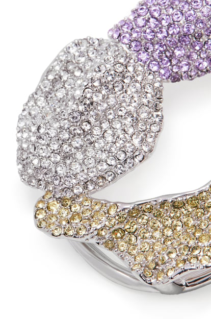 LOEWE Glitter Fragment ear cuff in sterling silver and crystals  Silver/Light Mauve/Pale Yellow plp_rd