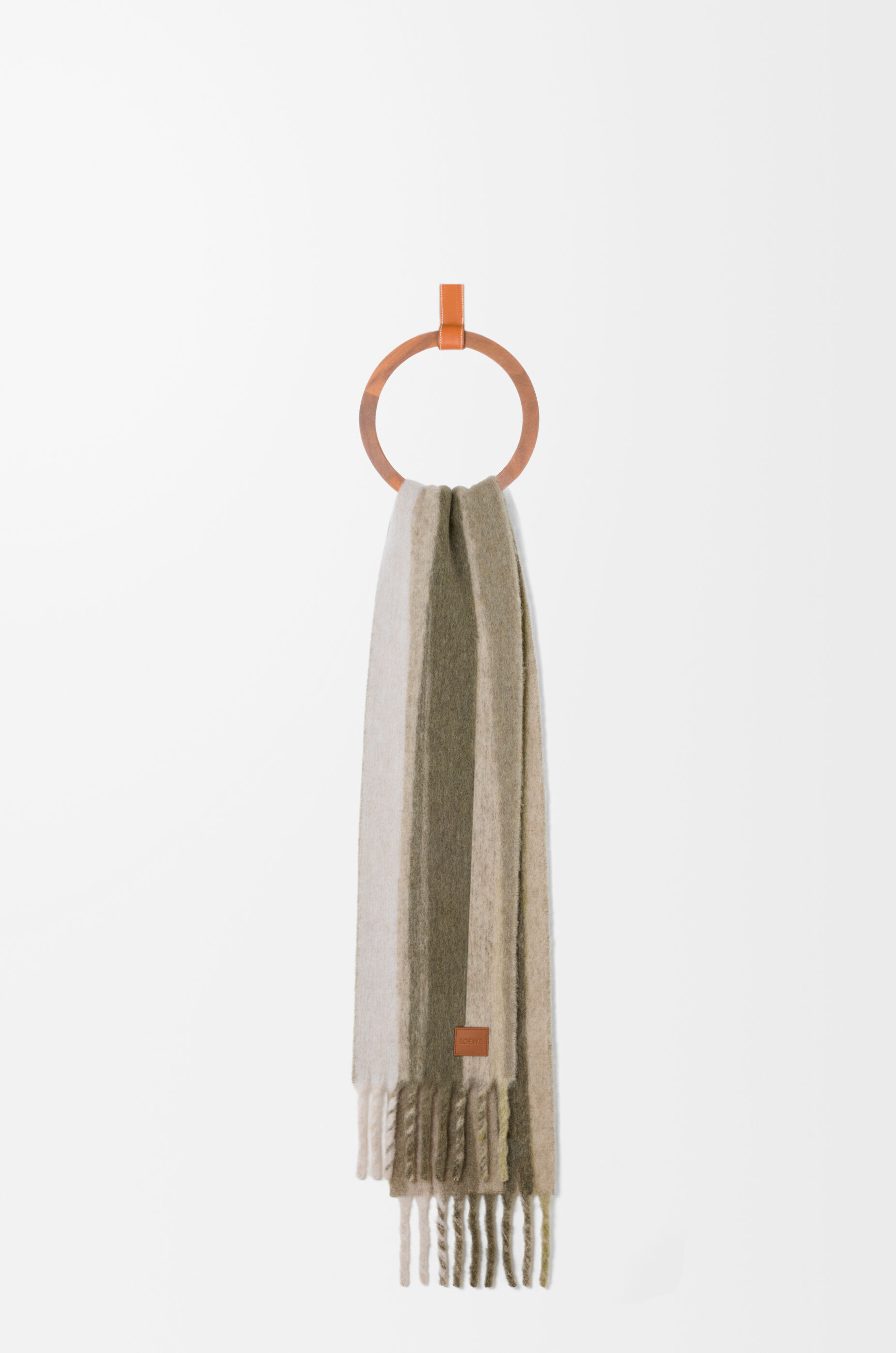Scarf in alpaca and wool blend White - LOEWE