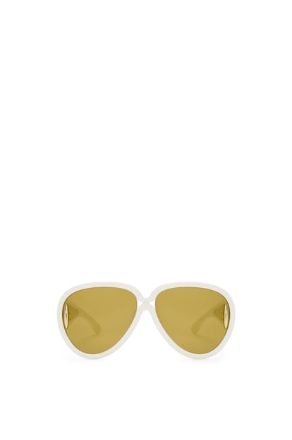 LOEWE Gafas de sol Pilot Mask en acetato y nailon Blanco plp_rd