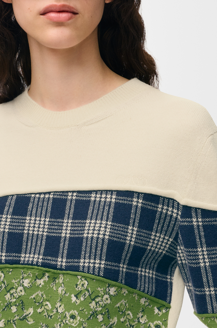 LOEWE Jersey en lana Blanco/Multicolor