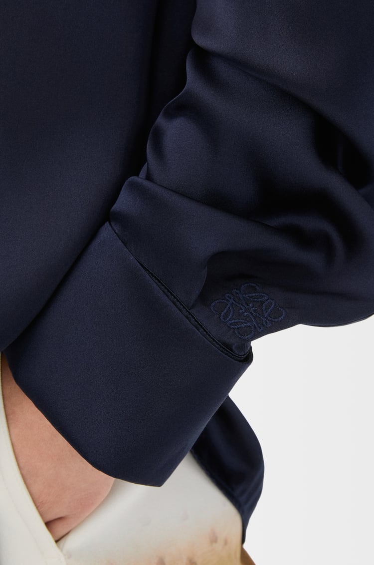 LOEWE Draped shirt in silk Night