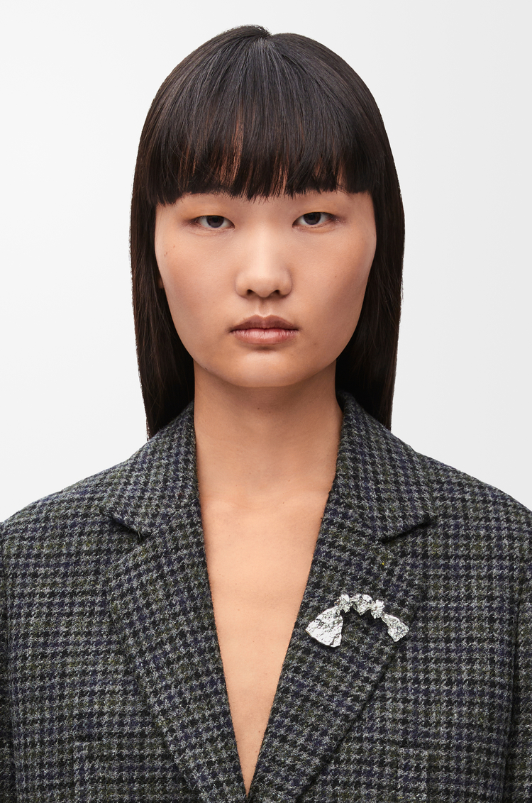 LOEWE BoWED Tie brooch in sterling silver Silver