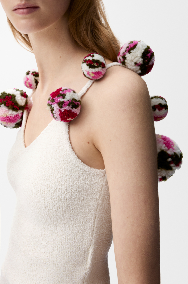 LOEWE Top en mezcla de algodón Blanco/Multicolor