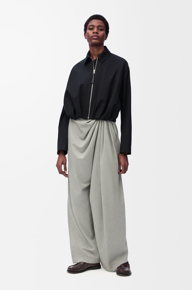 LOEWE ドレープ ジャケット（コットン&シルク） ブラック