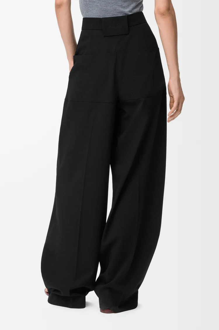 LOEWE Pantalón cargo en lana Negro